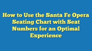 How to Use the Santa Fe Opera Seating Chart with Seat Numbers for an Optimal Experience