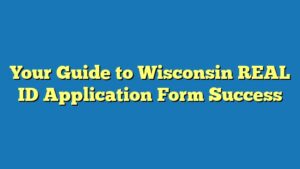 Your Guide to Wisconsin REAL ID Application Form Success
